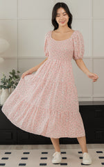 Ada Floral Nursing Dress in Pink