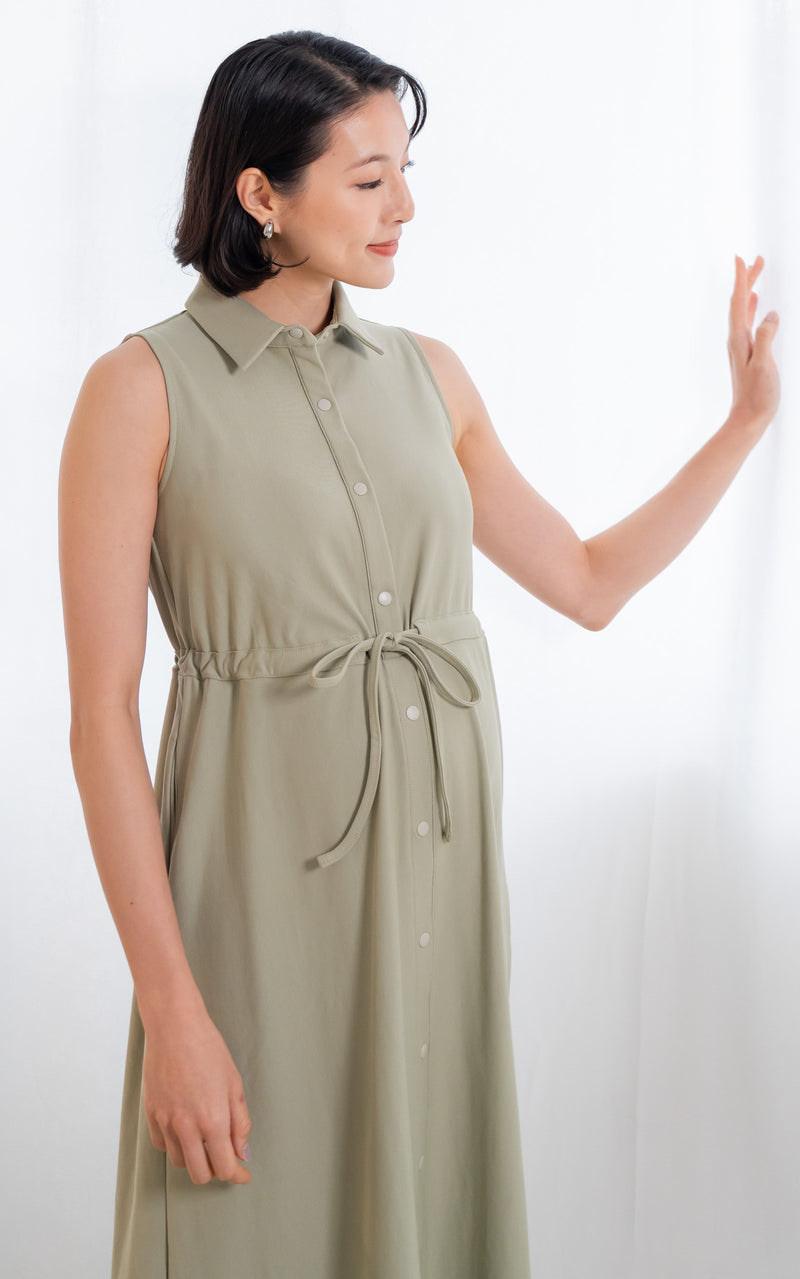 Aitana Nursing Dress in Sage