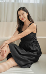 Amara Lines Nursing Dress in Black