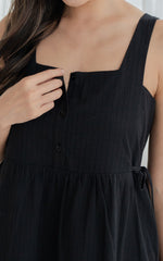 Amara Lines Nursing Dress in Black