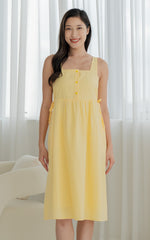 Amara Lines Nursing Dress in Yellow