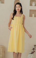 Amara Lines Nursing Dress in Yellow