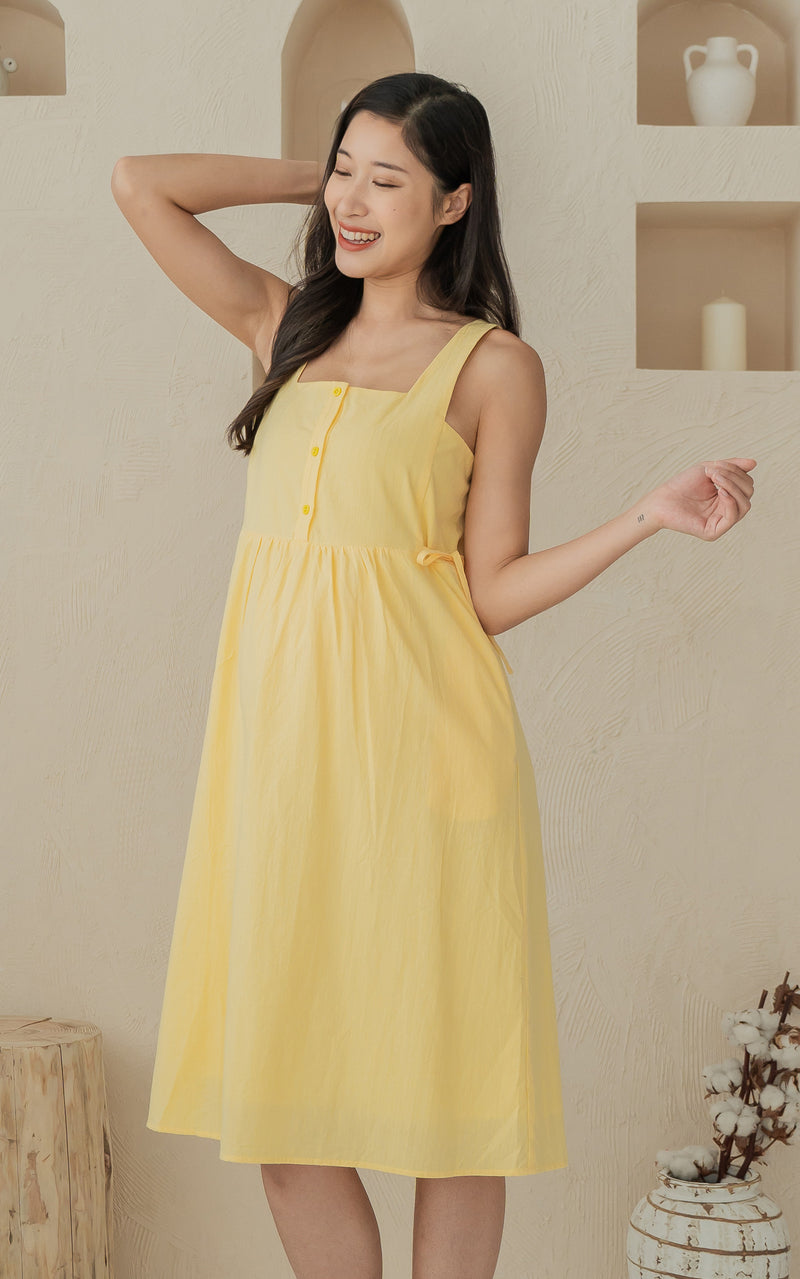 Amara Lines Nursing Dress in Yellow