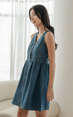 Blakely Denim Nursing Dress in Dark Denim