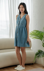 Blakely Denim Nursing Dress in Light Denim