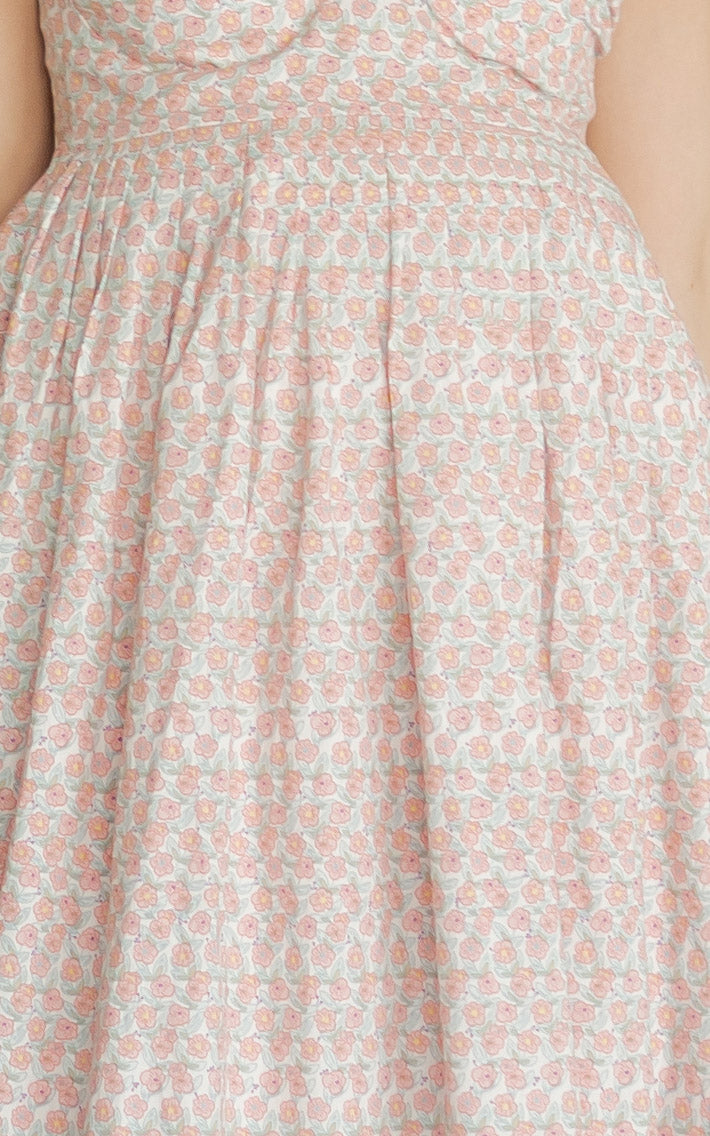 Dahlia Floral Padded Nursing Dress in Pink