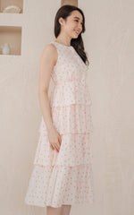 Delaney Tiered Nursing Dress in Pink