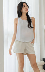 Emerson Maternity Shorts in Cream