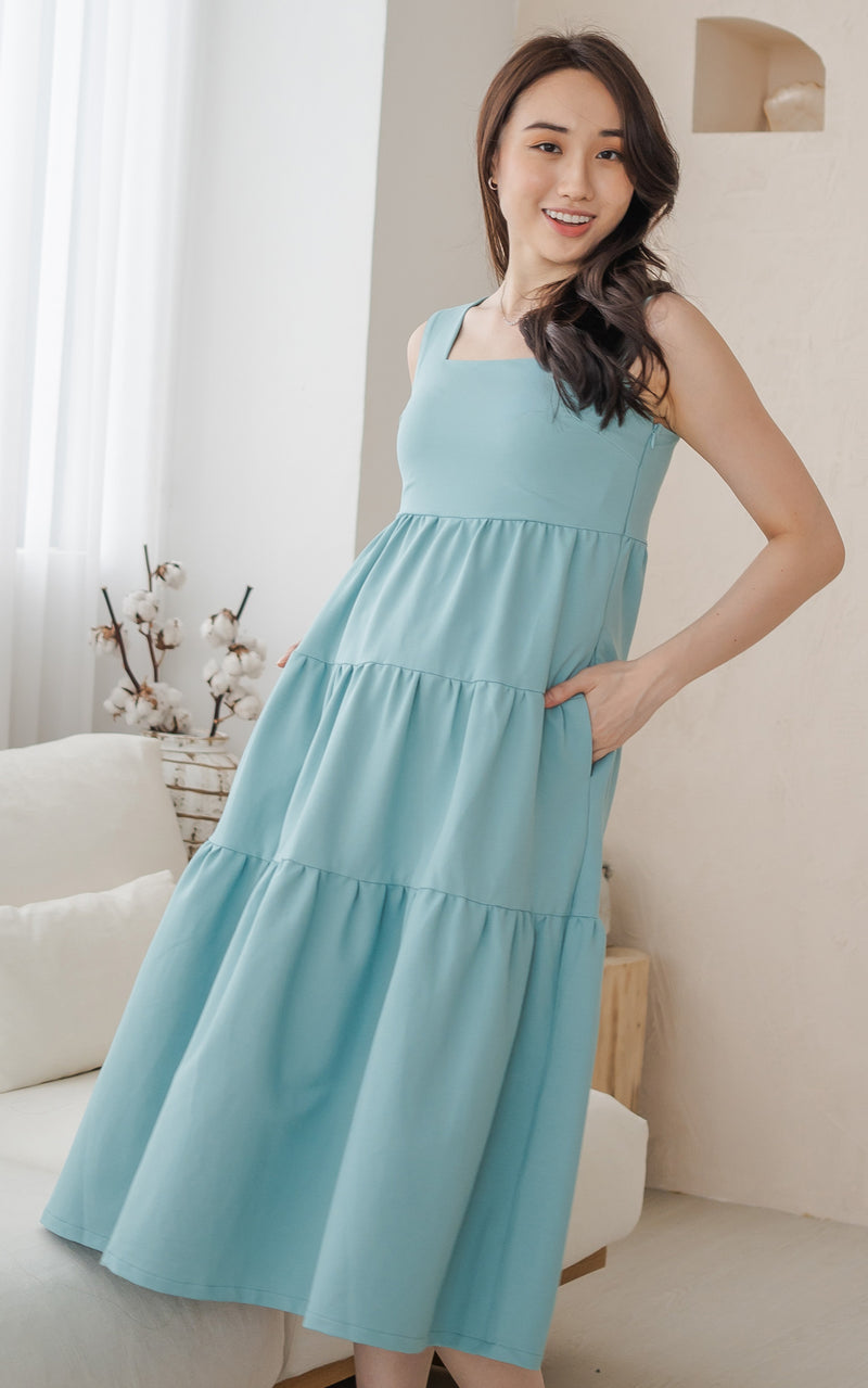 Faith Nursing Dress in Seafoam