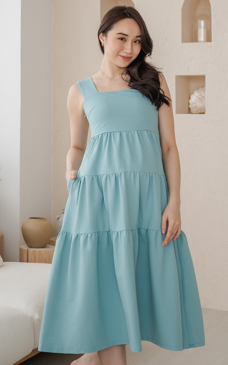 Faith Nursing Dress in Seafoam