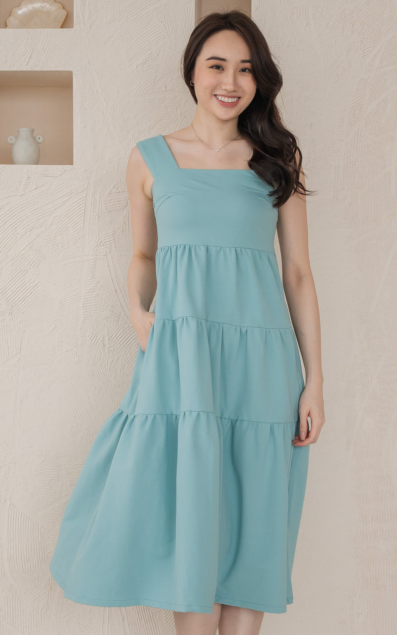 Faith Nursing Dress in Seafoam