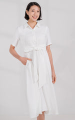 Harmony Nursing Shirtdress in Cream