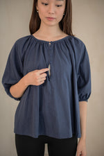 Ivy Relaxed Nursing Top in Navy