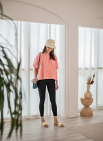 Ivy Relaxed Nursing Top in Peach Pink