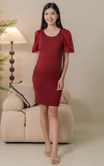 Ariana Bodycon Nursing Dress in Red