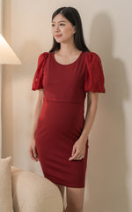 Ariana Bodycon Nursing Dress in Red