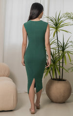 Ashley Bodycon Nursing Work Dress in Green