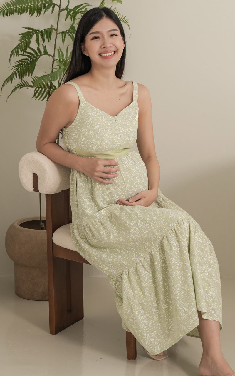 Kehlani Nursing Dress in Seafoam