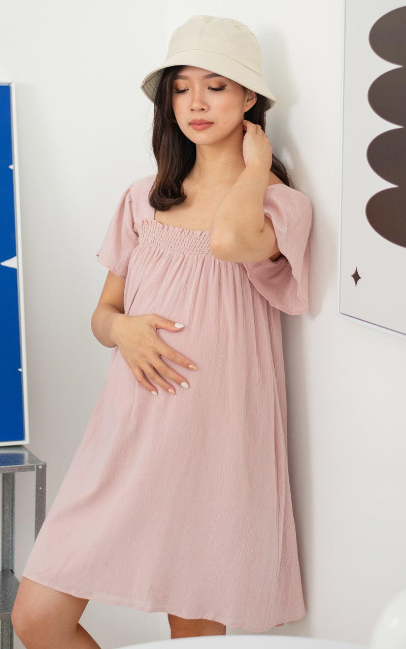 Lucille Maternity & Nursing Nightgown | Vintage Pink