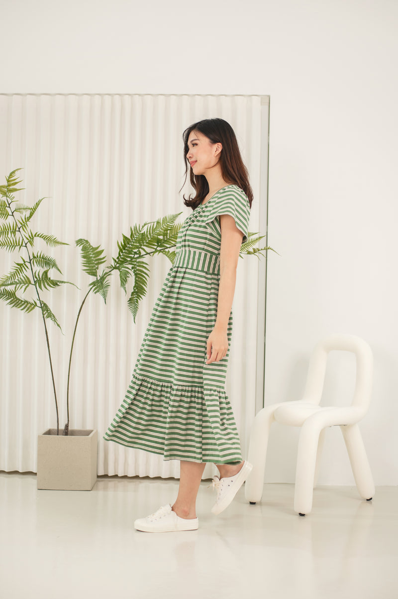 Lia Stripes Sash Nursing Dress