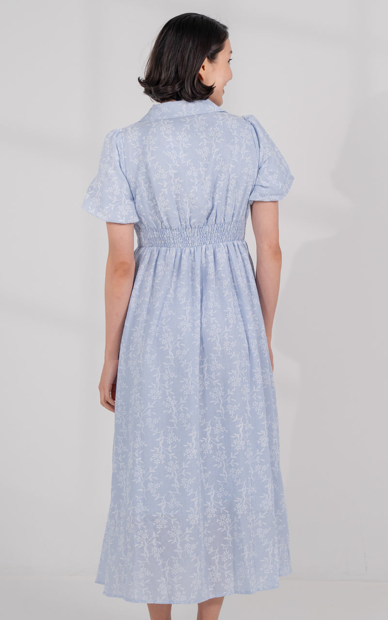 Kailani Nursing Dress in Blue