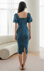 Kaylee Bodycon Nursing Dress in Dark Denim