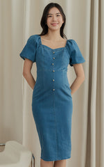 Kaylee Bodycon Nursing Dress in Dark Denim