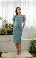 Kaylee Bodycon Nursing Dress in Light Denim