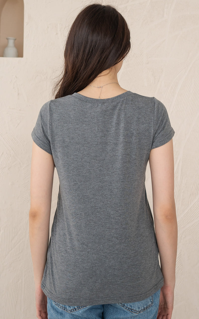 Mariana Nursing Top in Grey