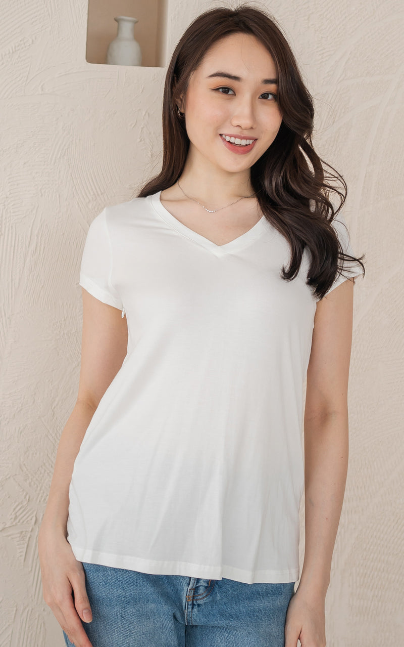 Mariana Nursing Top in White