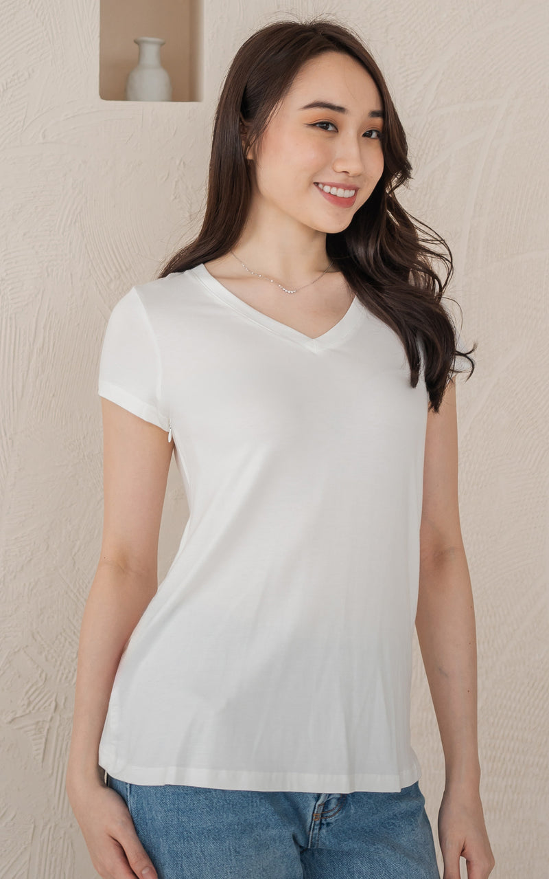 Mariana Nursing Top in White