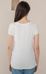 Mariana Nursing Top in White