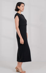 Myla Knitted Nursing Dress in Black