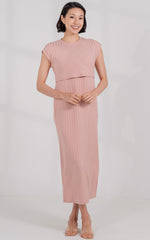 Myla Knitted Nursing Dress in Pink