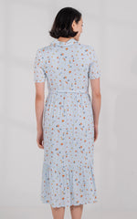 Norah Floral Nursing Dress in Blue