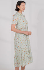 Norah Floral Nursing Dress in Green