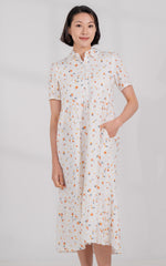 Norah Floral Nursing Dress in White