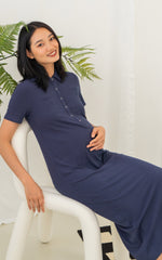 [BACKORDER] Parker Polo Nursing Dress in Navy