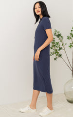 [BACKORDER] Parker Polo Nursing Dress in Navy