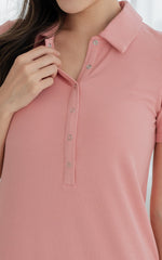 Parker Polo Nursing Dress in Rose