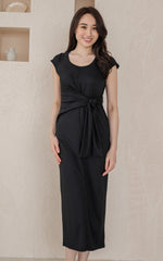 Rachel Knitted Nursing Dress in Black