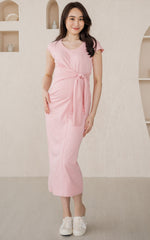 Rachel Knitted Nursing Dress in Pink