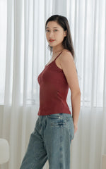 River Knitted Nursing Top in Red