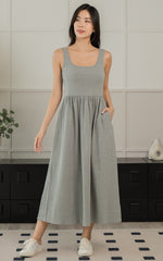 Rosalie Nursing Dress in Grey