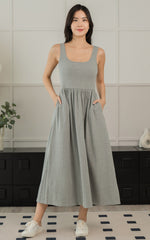 Rosalie Nursing Dress in Grey