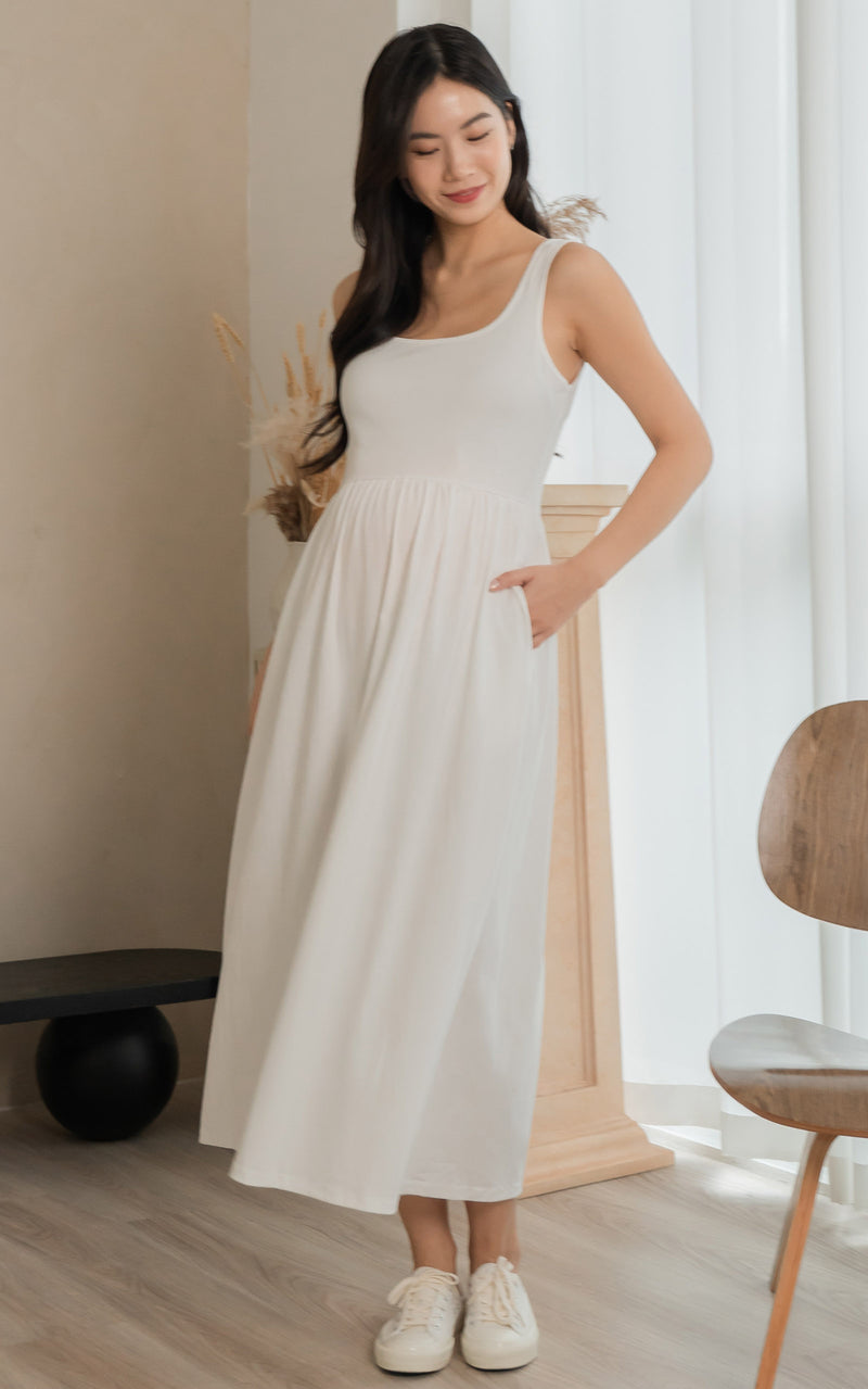 Rosalie Nursing Dress in White