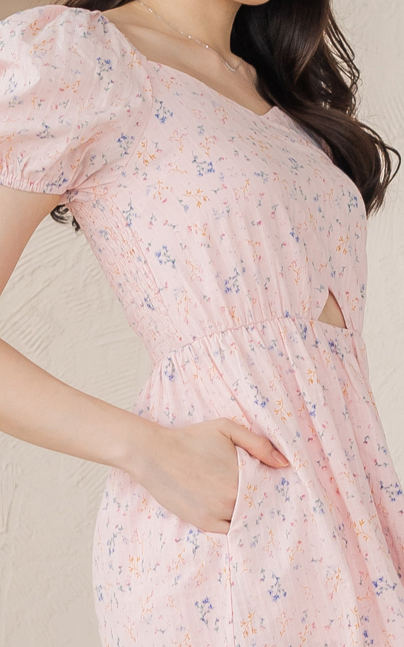 Rowane Floral Nursing Dress in Pink