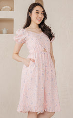 Rowane Floral Nursing Dress in Pink