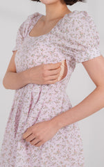 Saylor Floral Padded Nursing Dress in Pink