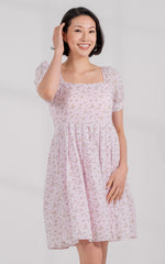 Saylor Floral Padded Nursing Dress in Pink